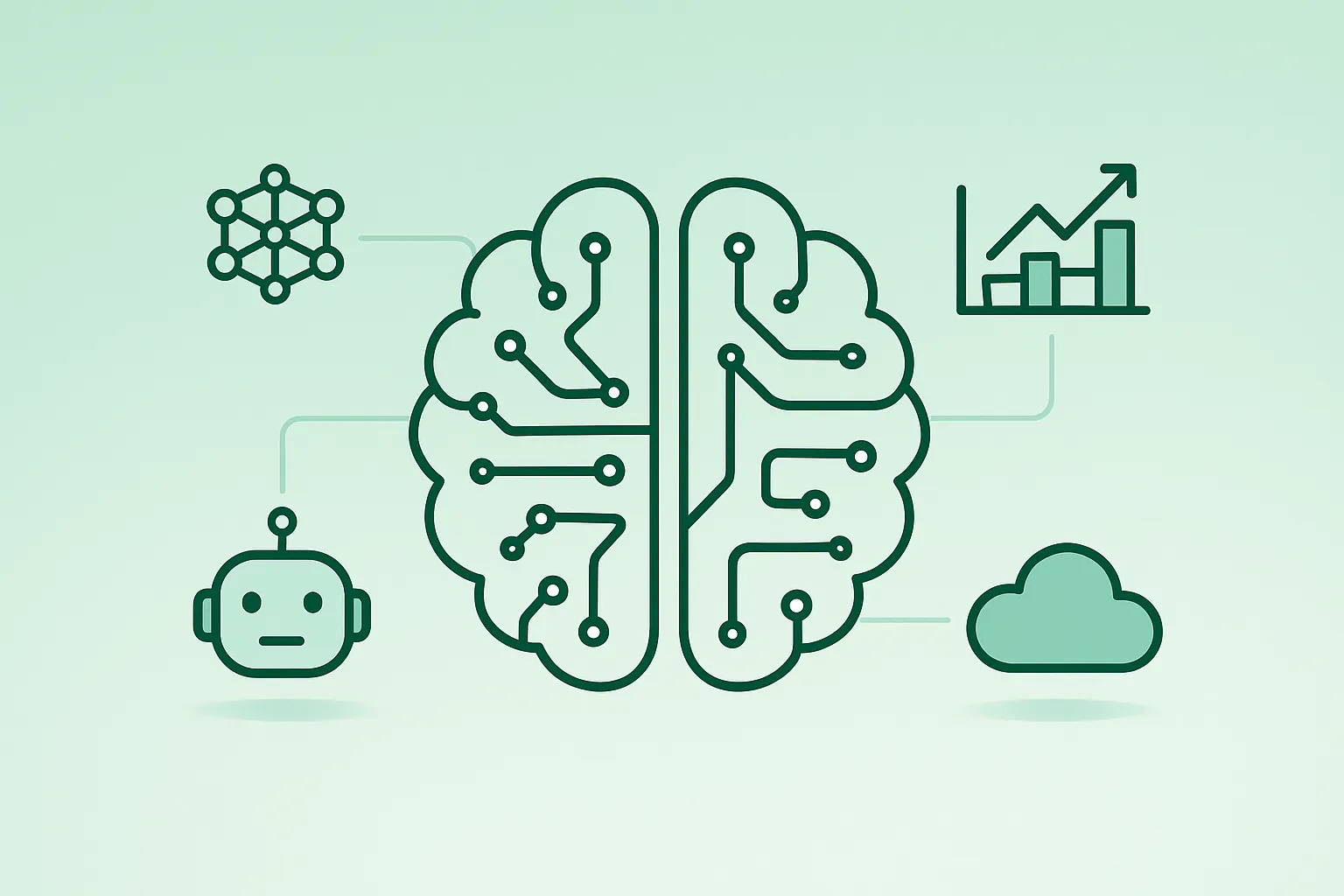 Illustration of artificial intelligence concepts for beginners