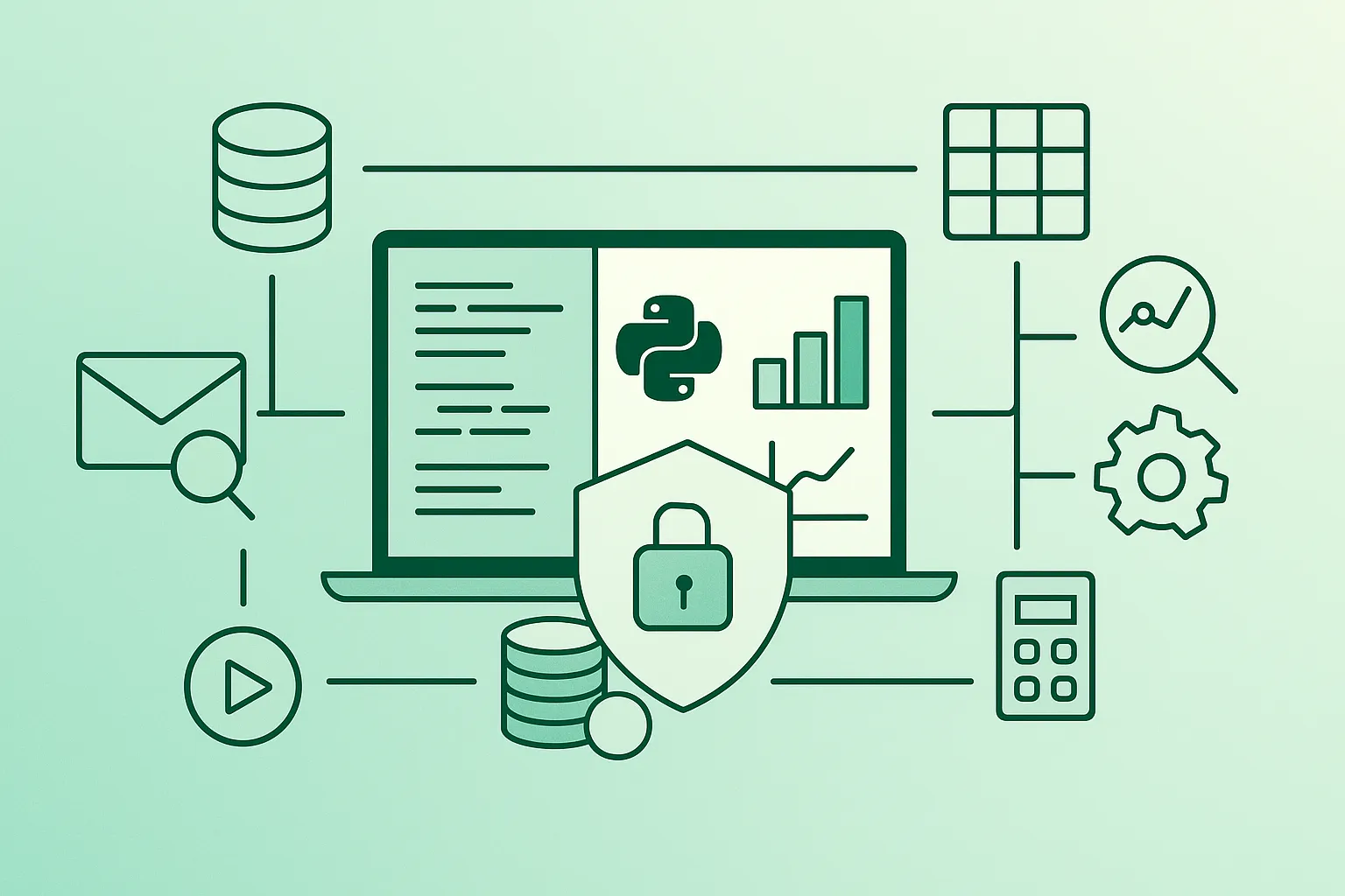 Illustration of Python data analysis: pandas tables, charts, and a notebook workflow