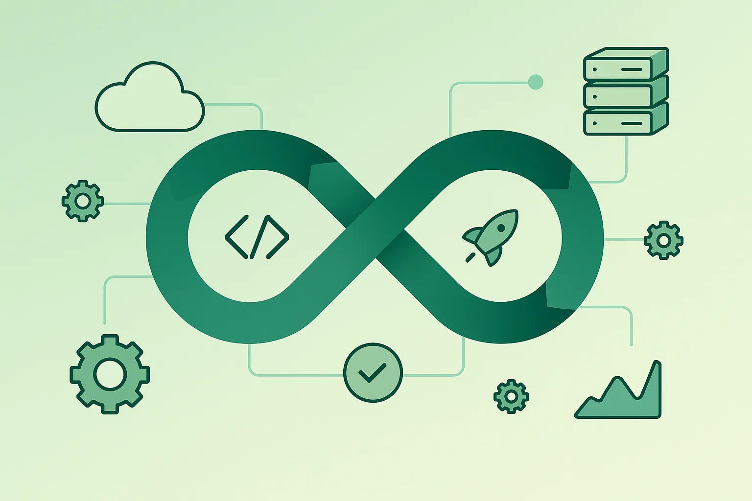 Illustration of DevOps concepts for software developers